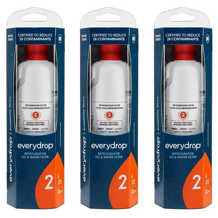3-Pack Everydrop by Whirlpool Refrigerator Water Filter 2-EDR2RXD1/W1041364