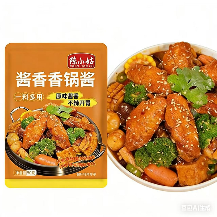 酱香香锅酱料不辣的香锅底料炒料家用酱香干锅调料 50 克*2 包