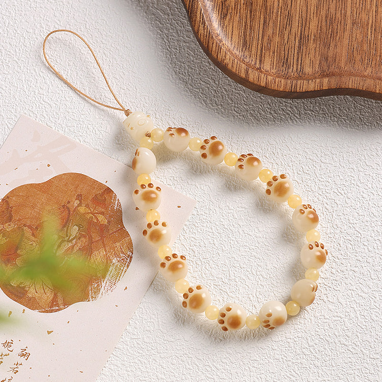 飘花炭烧菩提猫爪手机链挂饰 1条装 1 箱