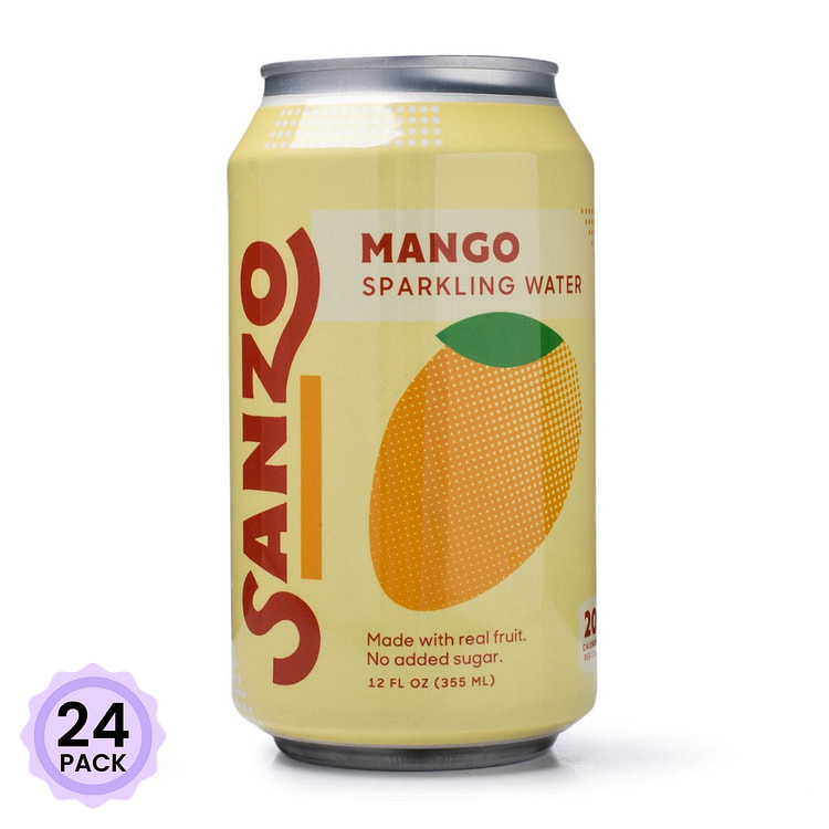 Sanzo 芒果气泡水 12 液盎司*24 包
