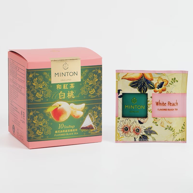 MINTON White Peach Black Tea 2g x 10 Tea Bags 1 each