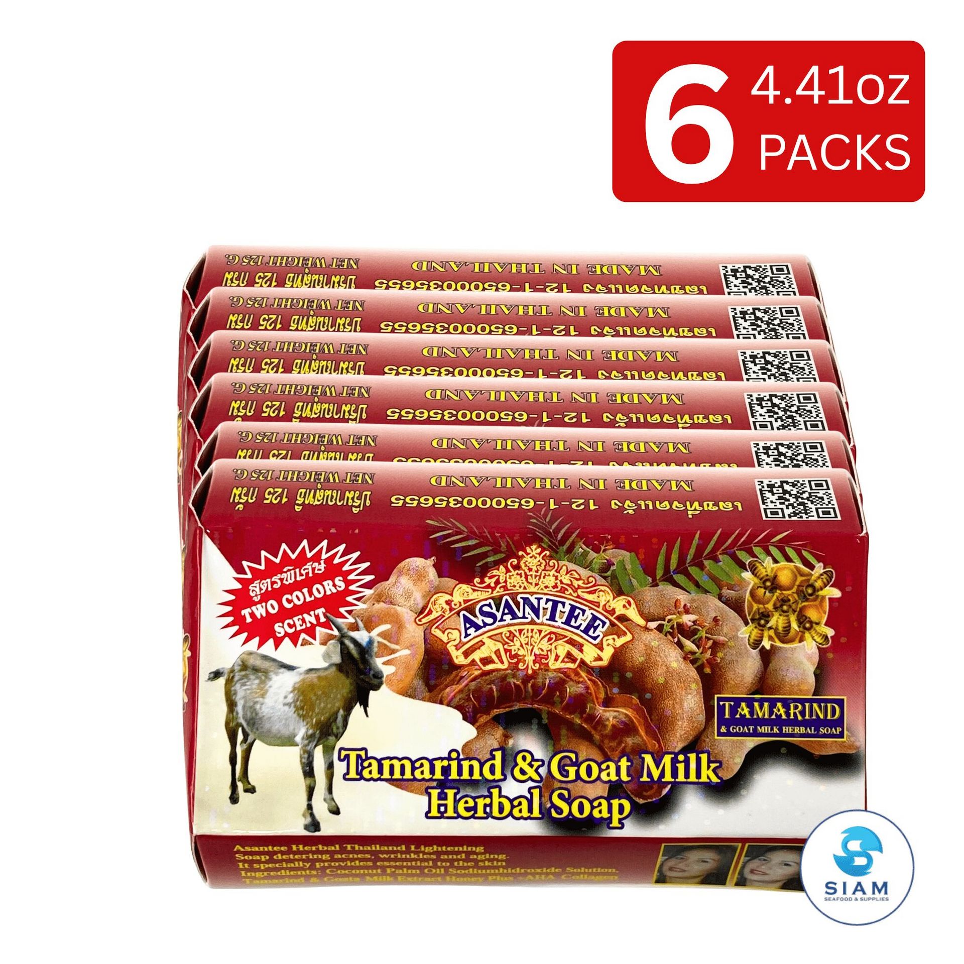 (6-Pack) Asantee Tamarind & Goat Milk Herbal Soap 6 count