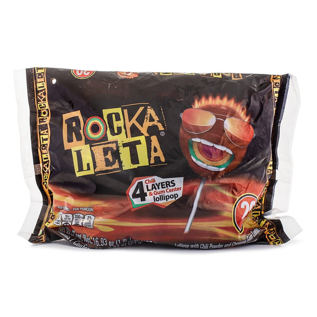 Sonrics Rockaleta Chili Lollipops Candy 480 g