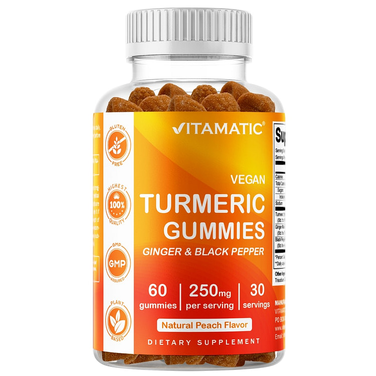 Turmeric Ginger with Black Pepper - 60 Gummies