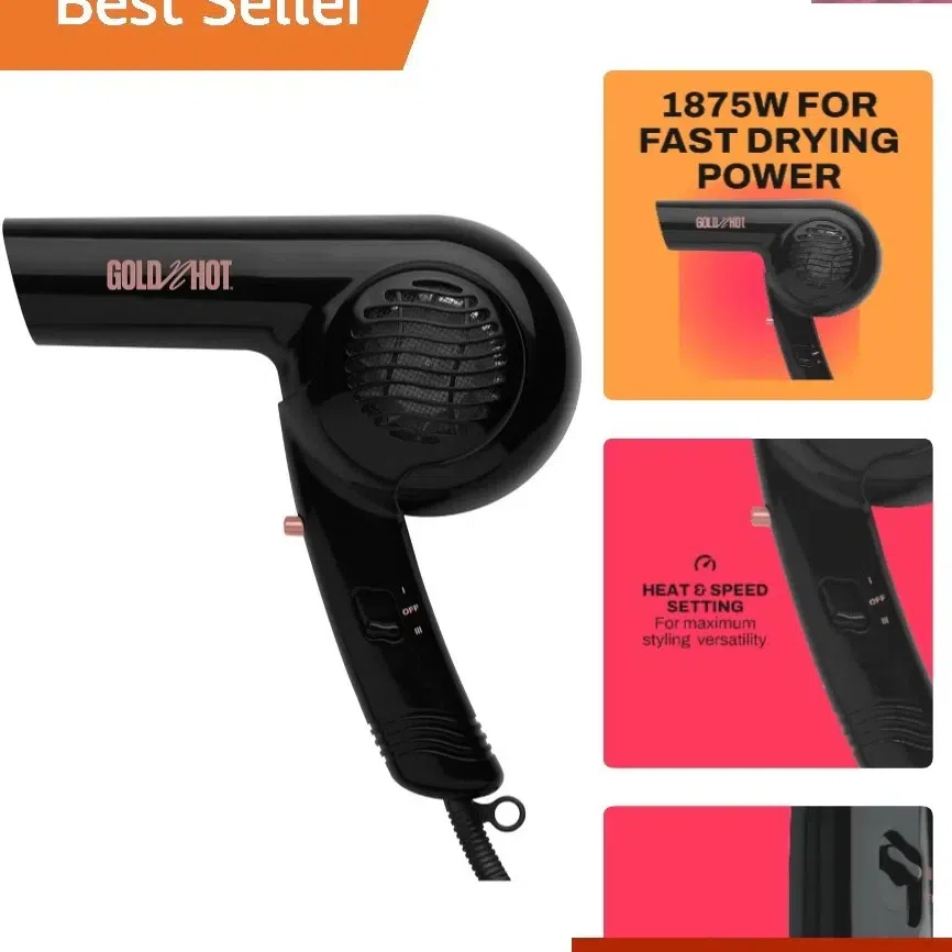 Gold N Hot 1875W Hair Dryer with Styling Attachmen 1 pack