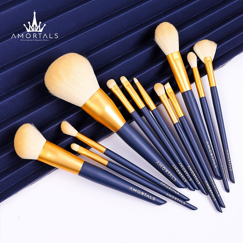AMORTALS Makeup Brush Set 12 pieces 1 each