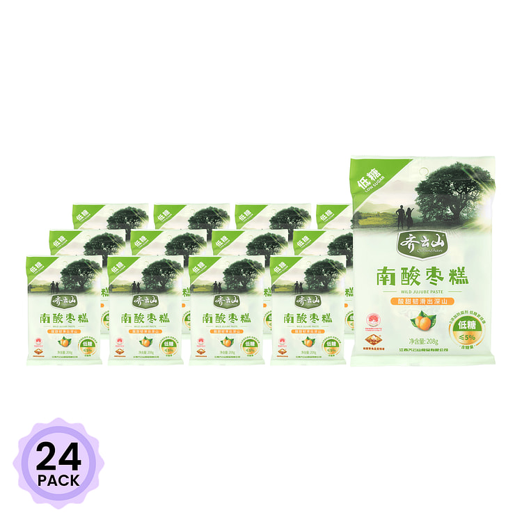 齐云山 减糖 南酸枣糕 208 克*24 包