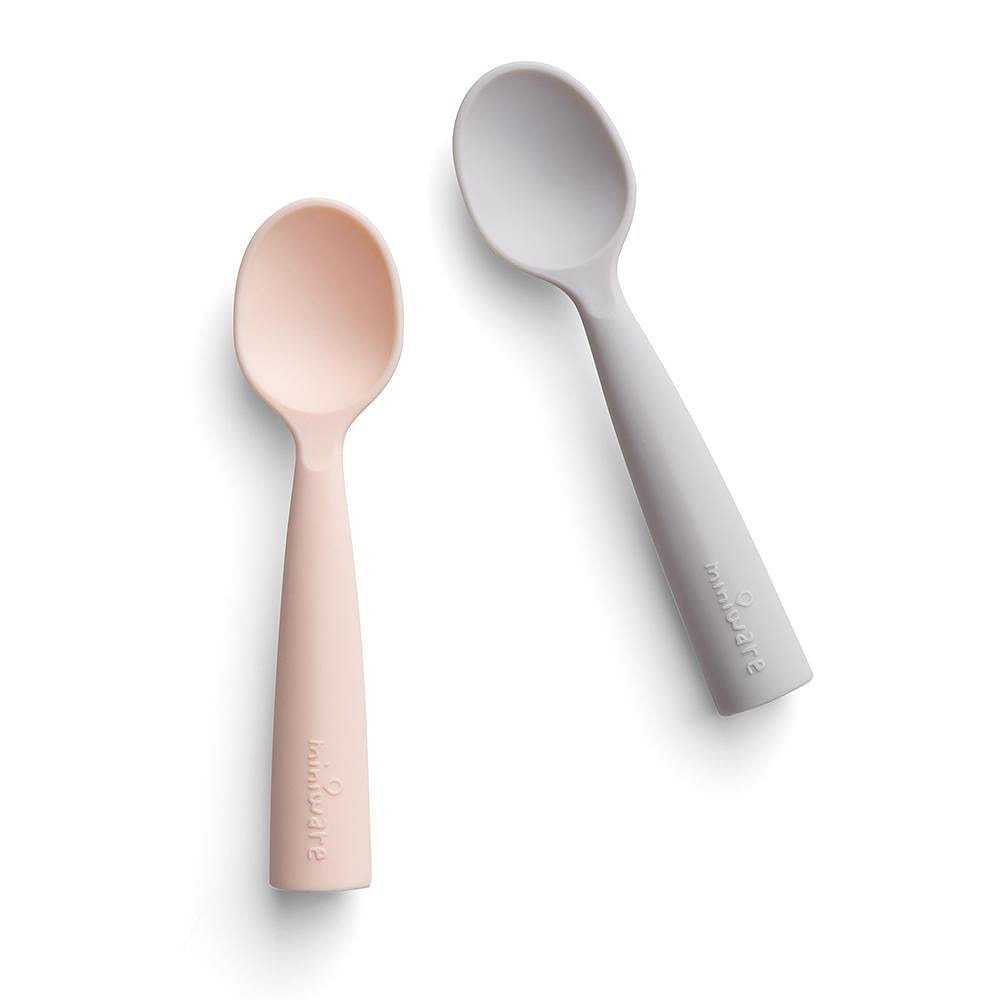 Miniware Teething Spoon Set Gray + Peach 1 each