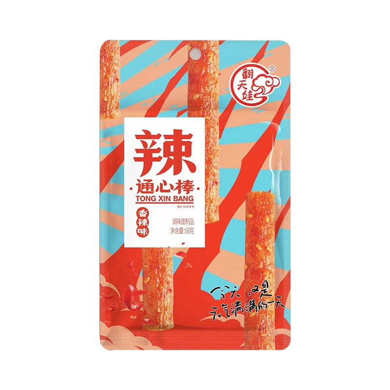 Flip Baby Heart bar spicy strip spicy small gluten net red spicy strip 68g 68 g