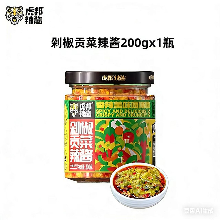 虎邦剁椒贡菜辣酱200g1瓶 200 克