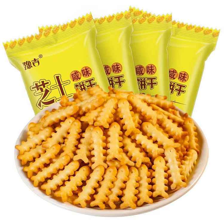 豫吉咸味芝士鱼骨小鱼饼干小包装320g