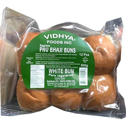 Vidhya Pav Bhaji Buns – Eggless – 12 pcs, 500 gm pack 12 each
