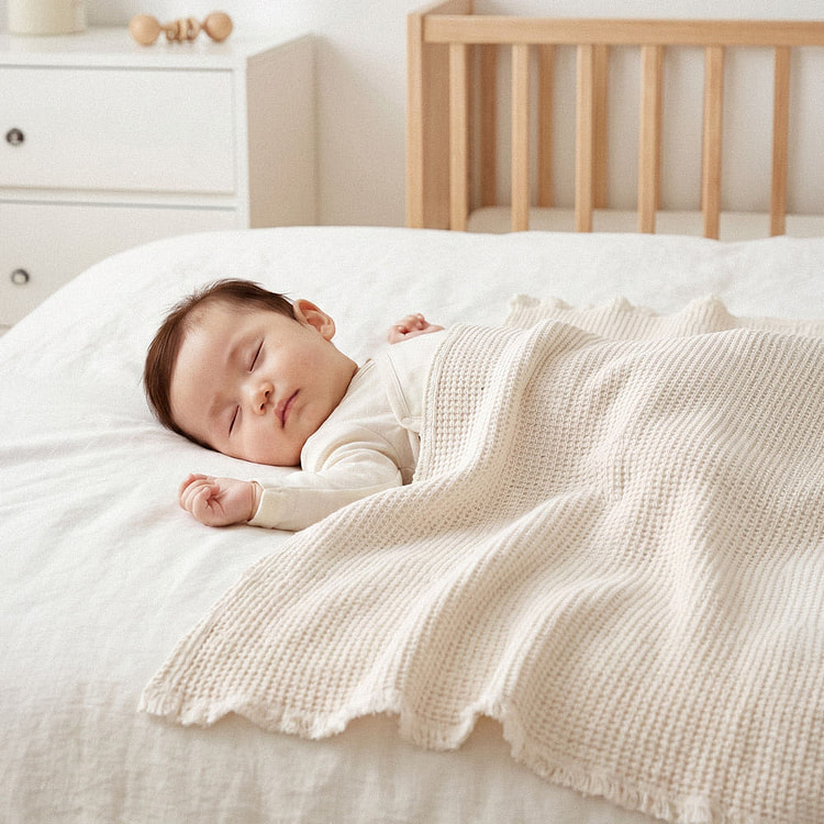 Newborn Modal Waffle Blanket - Ivory L 100 g