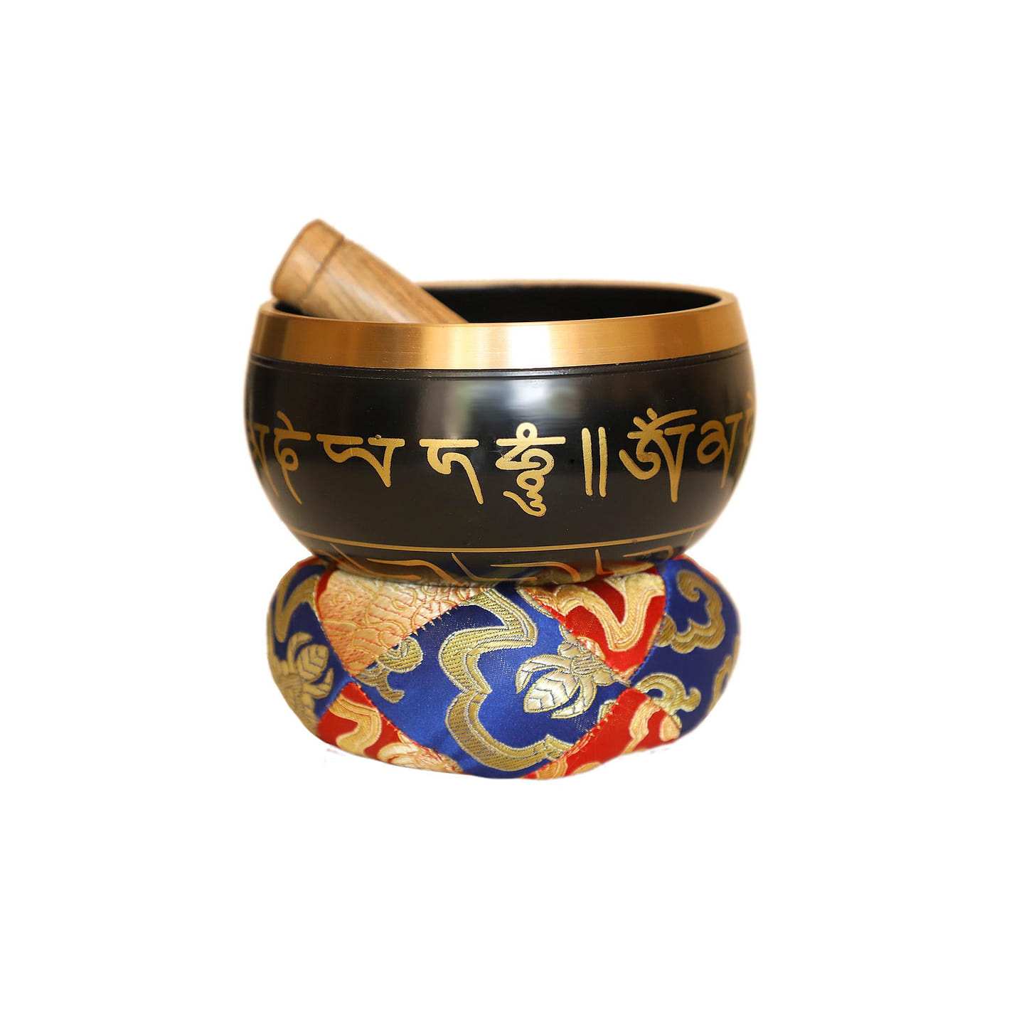 Cottage Handicraft The Black Coloured Tibetan Singing Bowl Set – Medium 1 count