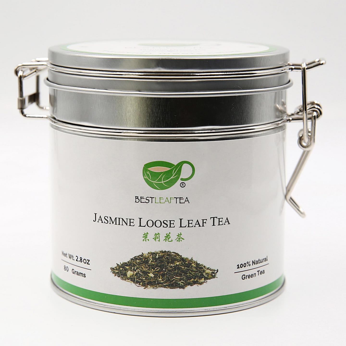 BESTLEAFTEA jasmine Maofeng Green Tea Tin 3 Oz/ 80 g