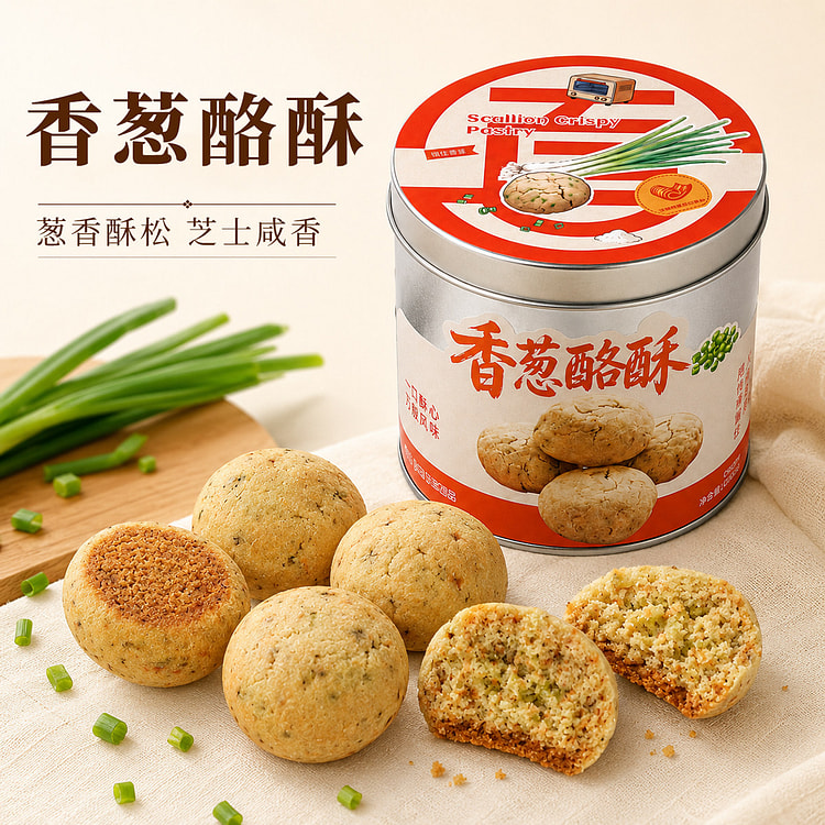 Mid-Autumn Scallion Cheese Pastry Snack Gift 1 each