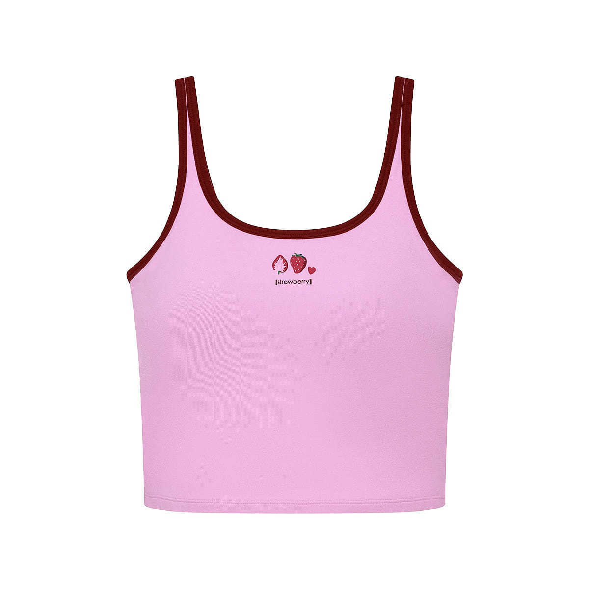 Ubras Square Neck Bra-in Hot Girl Short Vest-Ballet Pink-S 1 each