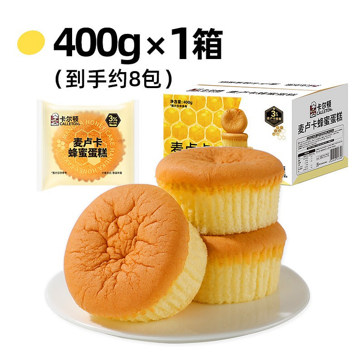 卡尔顿麦卢卡蜂蜜蛋糕黄油奶香面包营养早餐糕点零食 400 克
