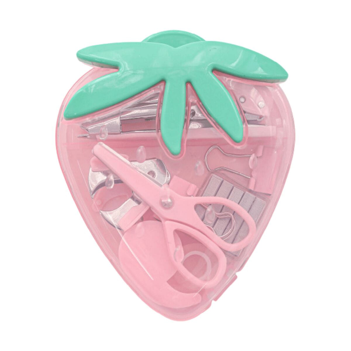 Strawberry Stationery Set 9pcs – Pink 1 each