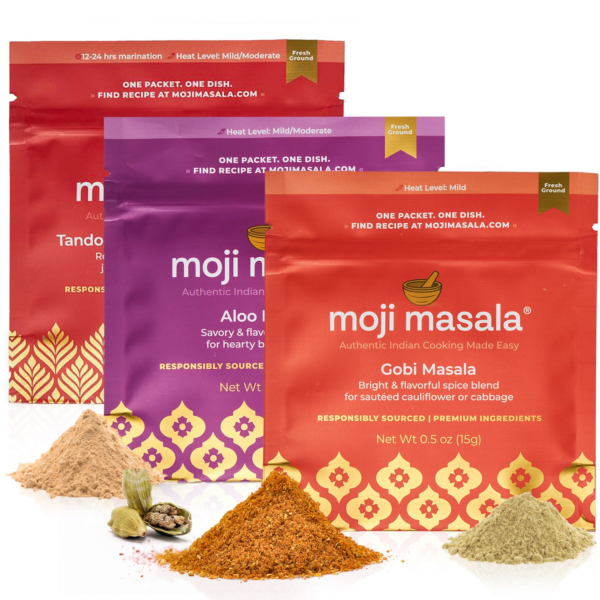 Organic Indian Spice Set 3 Pack Best Sellers 1 個