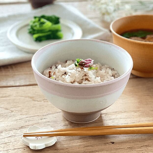 美浓烧 11.5cm 蓝/粉色 饭碗 - 粉色 1 个