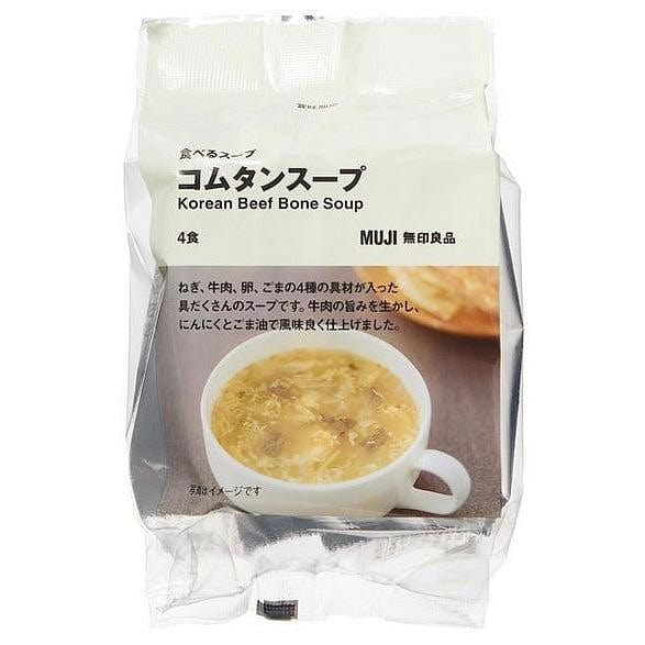 MUJI Freeze Dried Soup Gomtang Korean Beef Egg Garlic Instant Food Japan 24.4g 1 bag 1 each
