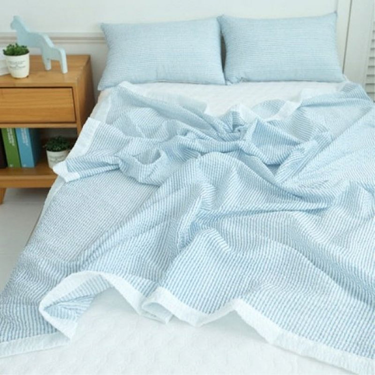 Basum Stripe Summer Lightweight Blanket - Blue