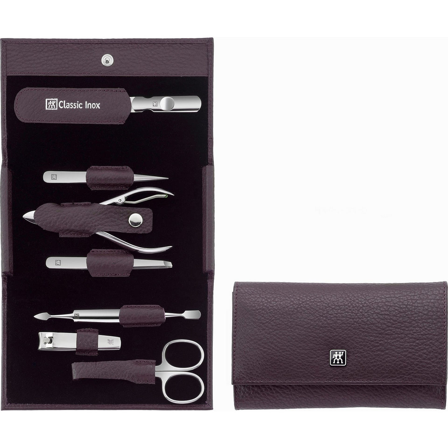 ZWILLING Beauty Classic Inox 8-pc Manicure set with Leather Case 8-pc / Purple 1 each