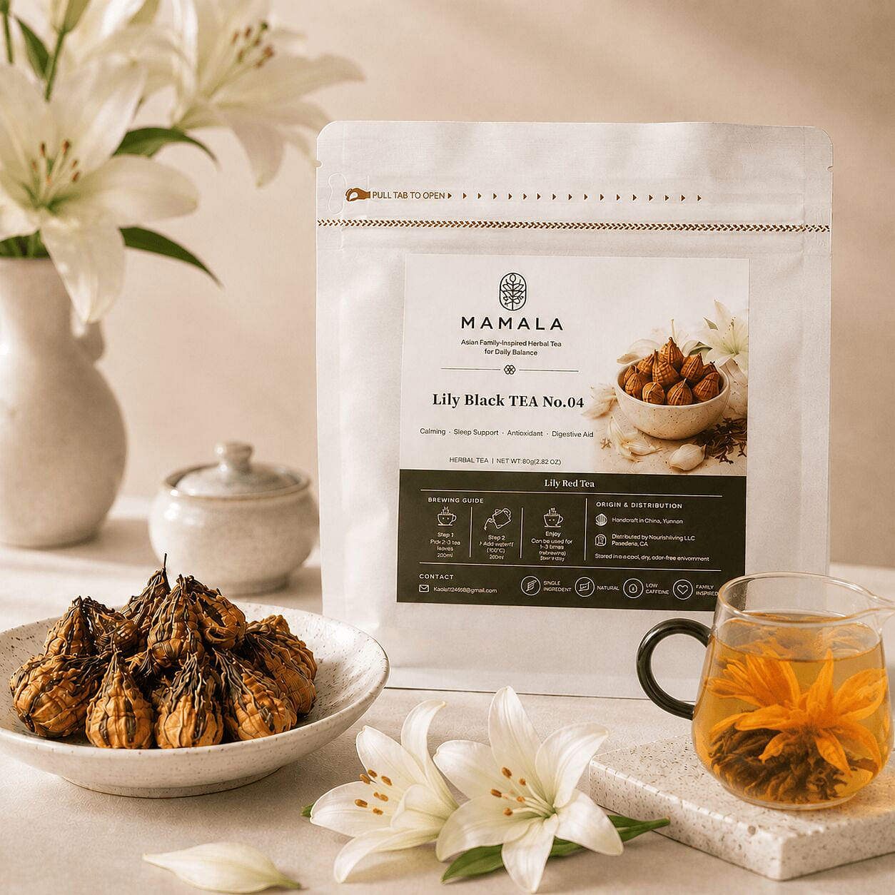 NO.4 Lily Black Tea 80g 2.68 oz
