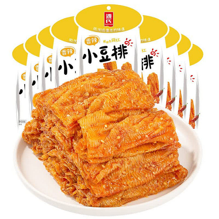 源氏 香辣小豆排手撕豆干辣条 解馋零食小吃 300 克