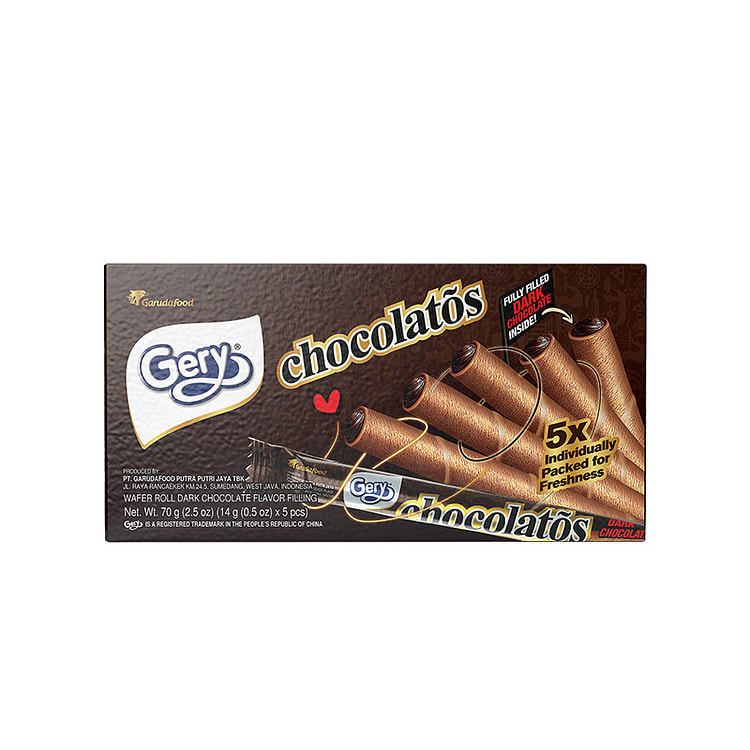 Gery Zhili dark chocolate sandwich roll Chicken rolls biscuits, imported fr