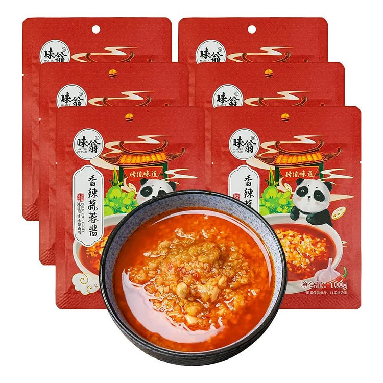 味翁蒜蓉酱烤生蚝专用香辣蒜蓉酱小龙虾调料家用 100 克