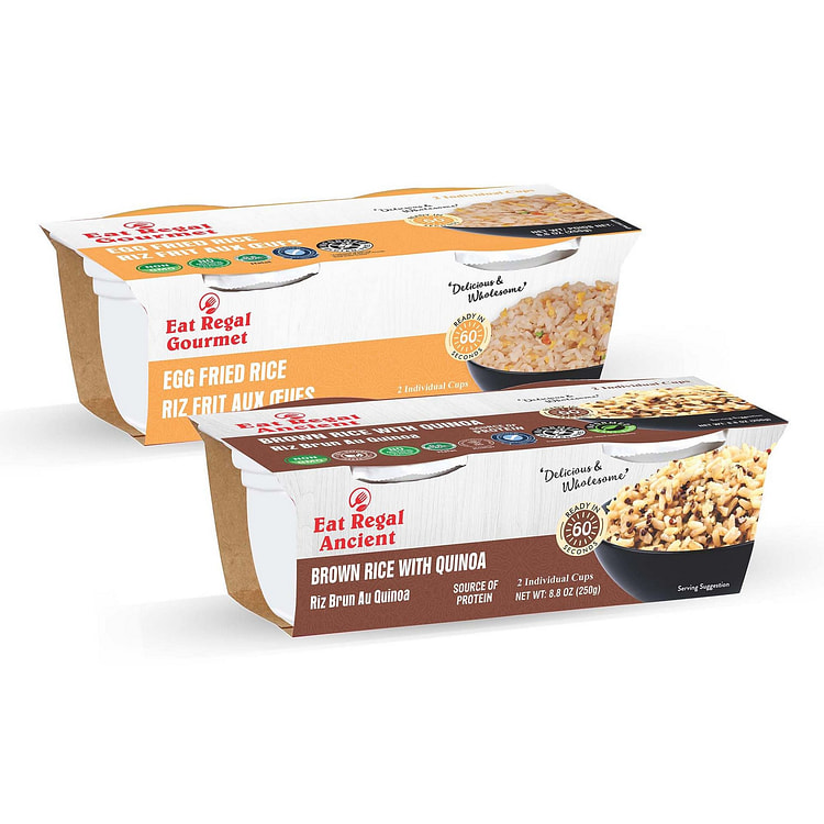 Eat Regal Quinoa & Egg Fried Rice Cups, Pack of 12 8.8 oz
