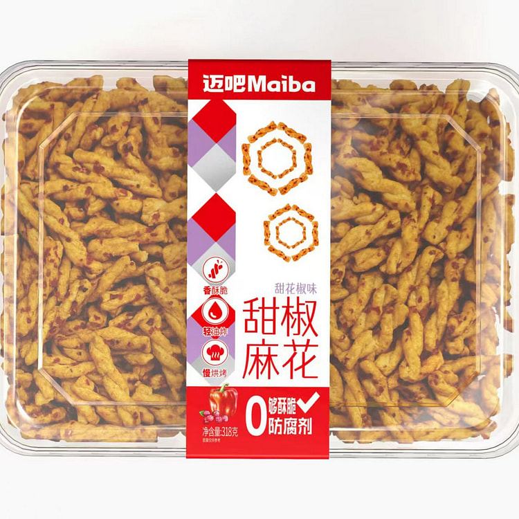 迈吧 甜椒麻花甜花椒味【早餐零食】老式麻花小吃