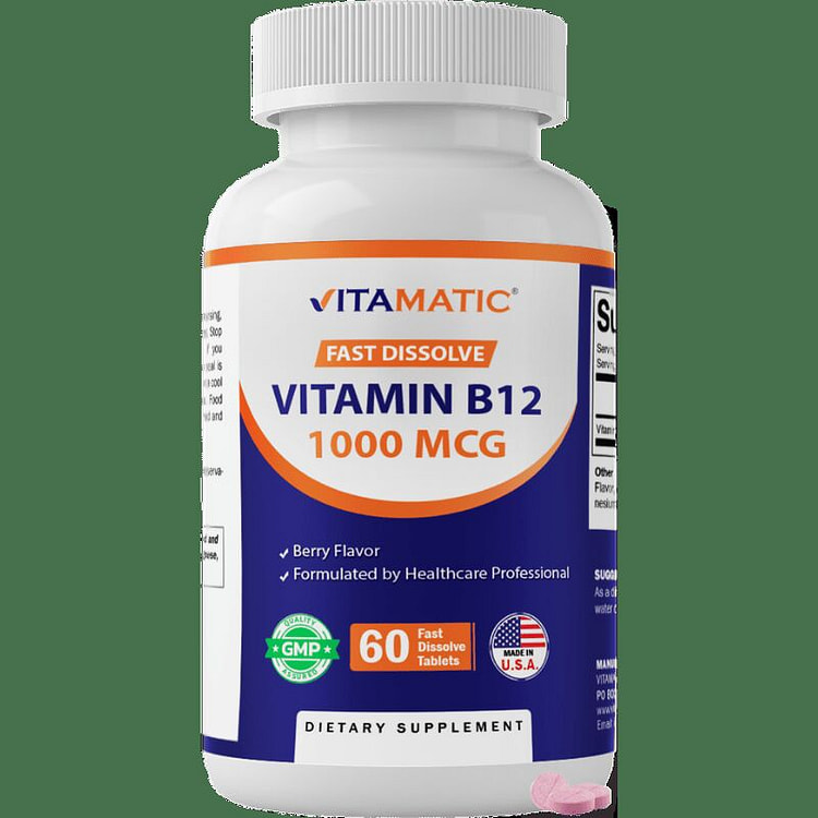 Vitamin B12 1000 mcg 60 Tablets 1 each