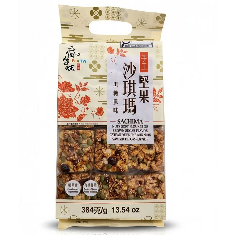 台湾 疯台味手工坚果沙琪玛 黑糖风味384g 1 份