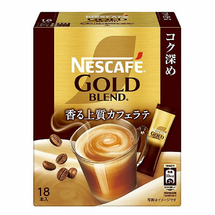 Nescafe金牌拿铁咖啡速溶冲饮棒 浓郁 18枚 18 个