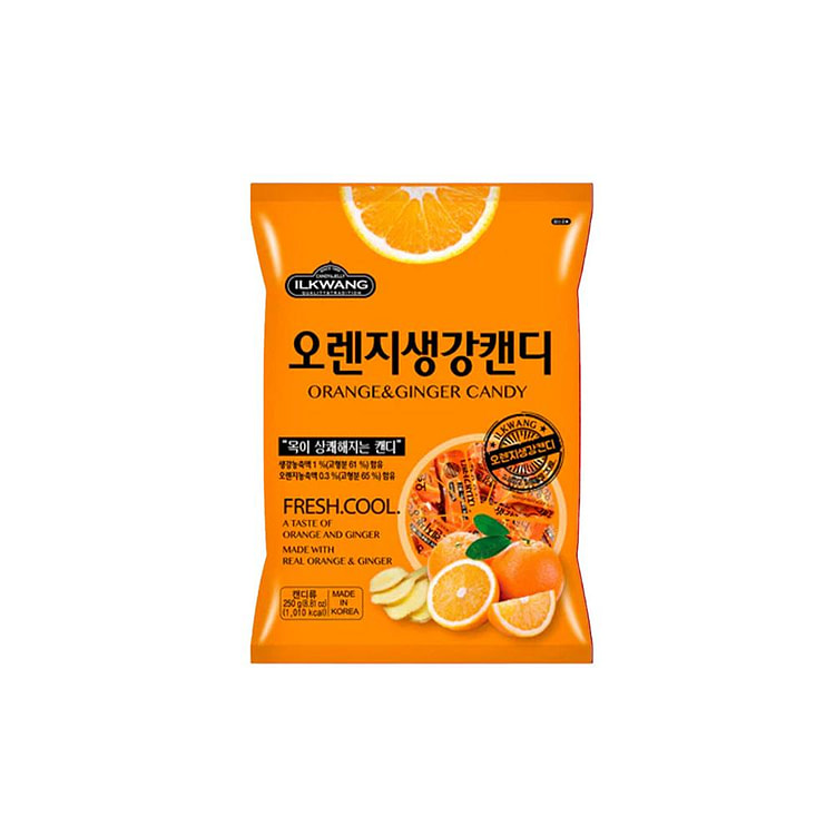 ILKWANG 橙子姜糖 8.82 盎司 250g