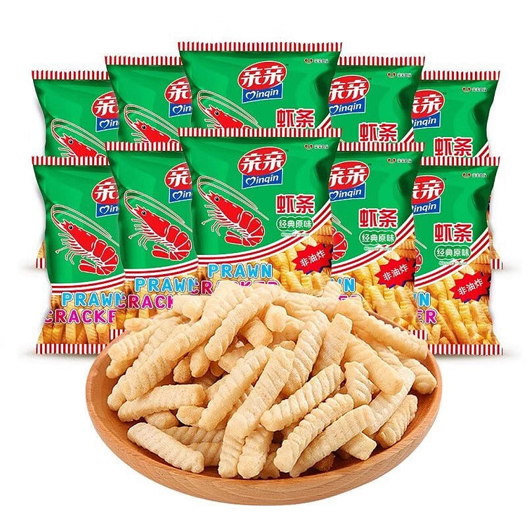 亲亲 虾条小包装儿时经典零食 10包 100 克