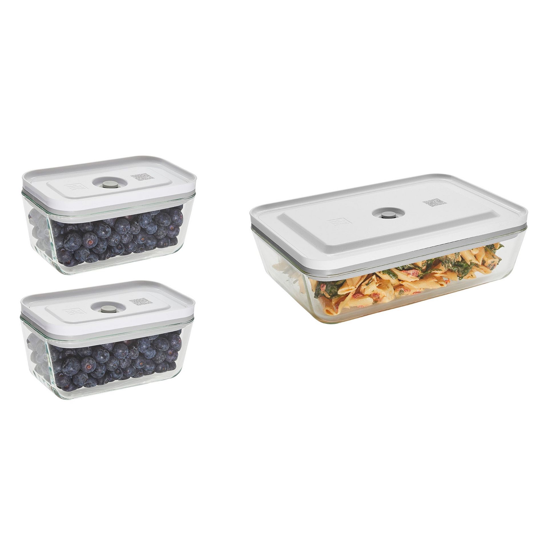 ZWILLING 3pc Glass Food Storage Vacuum Containers 1 phần