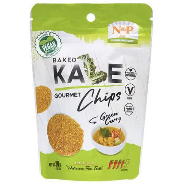 烤羽衣甘蓝美食薯片绿咖喱
