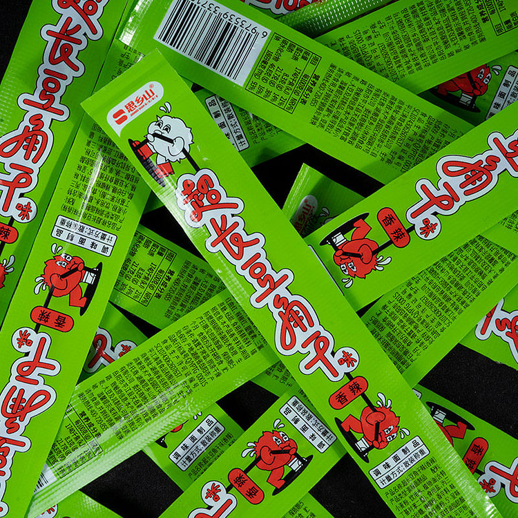 思乡山超长豆角干网红一根筋辣条*5 50 克
