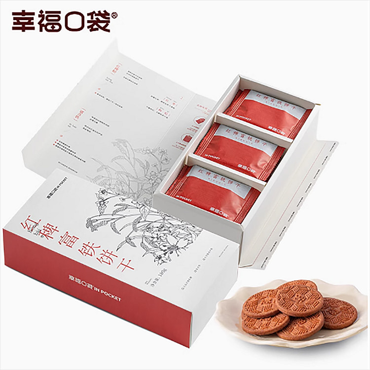 幸福口袋红稗富铁饼干