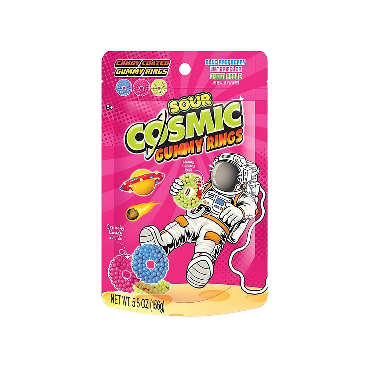 Cosmic Sour Candy Coated Gummy Rings (USA)