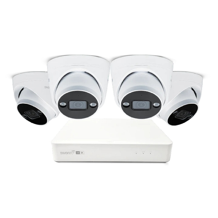 Swann 4路安防摄像头 NVR  / 1TB 4 份