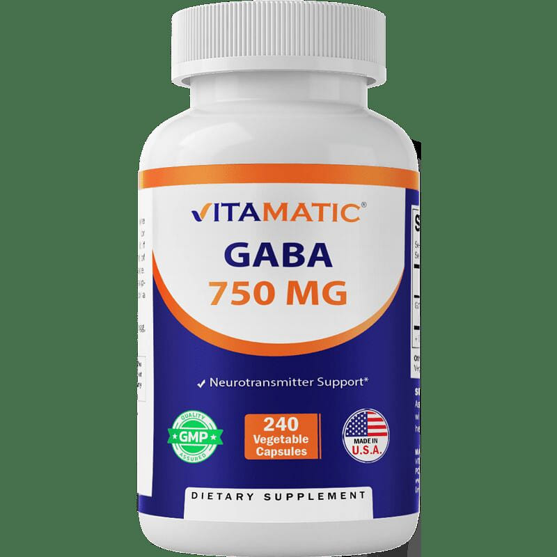 GABA (Gamma Aminobutyric Acid) 750mg-240 Capsules 1 each