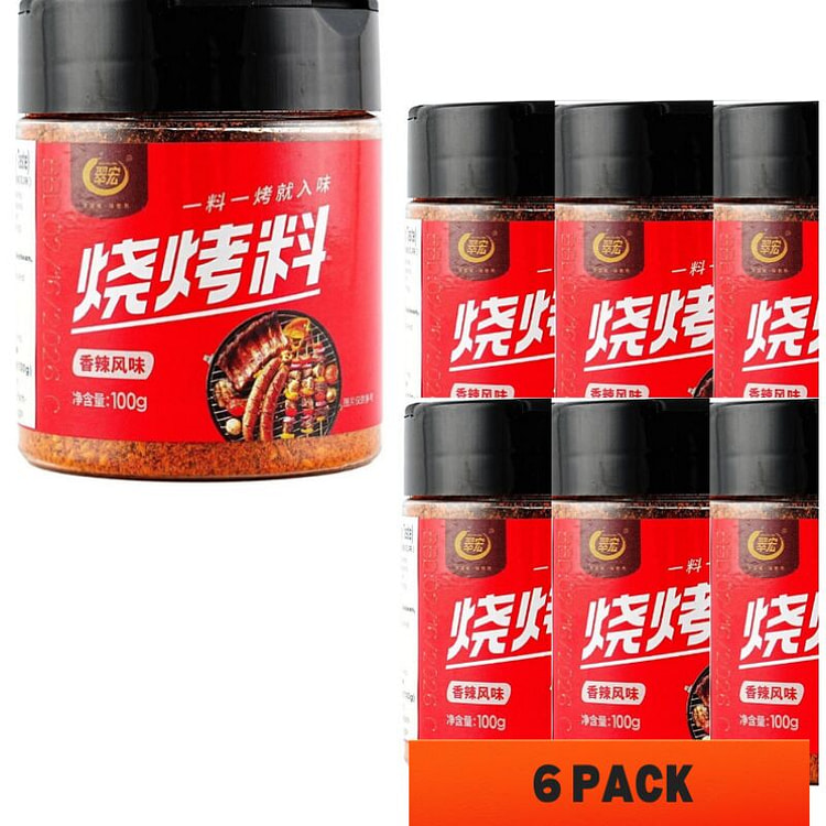 100g*6罐 翠宏 烧烤料香辣风味 烧烤必备撒料