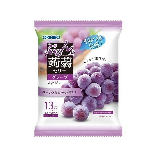 ORIHIRO Konjac Jelly Grape Flavor 20g*6pcs 1 each