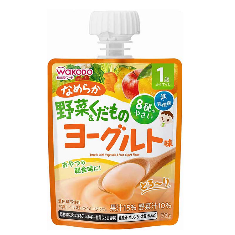 WAKODO Smooth Drink Vegetable & Fruit Yogurt 70g 1 each