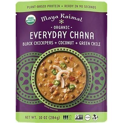Maya Kaimal Organic Everyday Chana - Black Chickpeas + Coconut + Green Chili, 10 oz pouch 10 oz